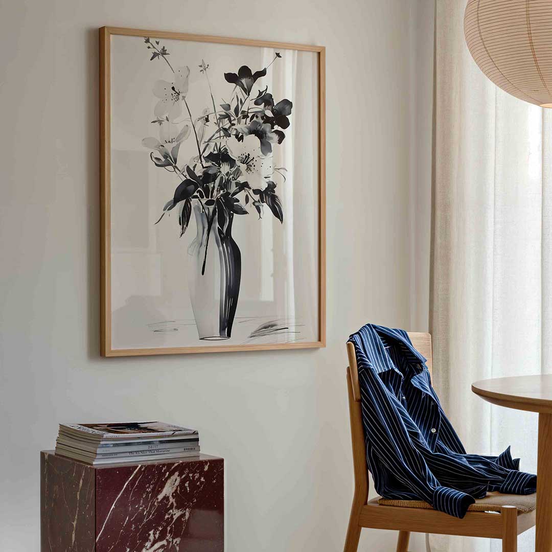 Bloemen in vaas Poster