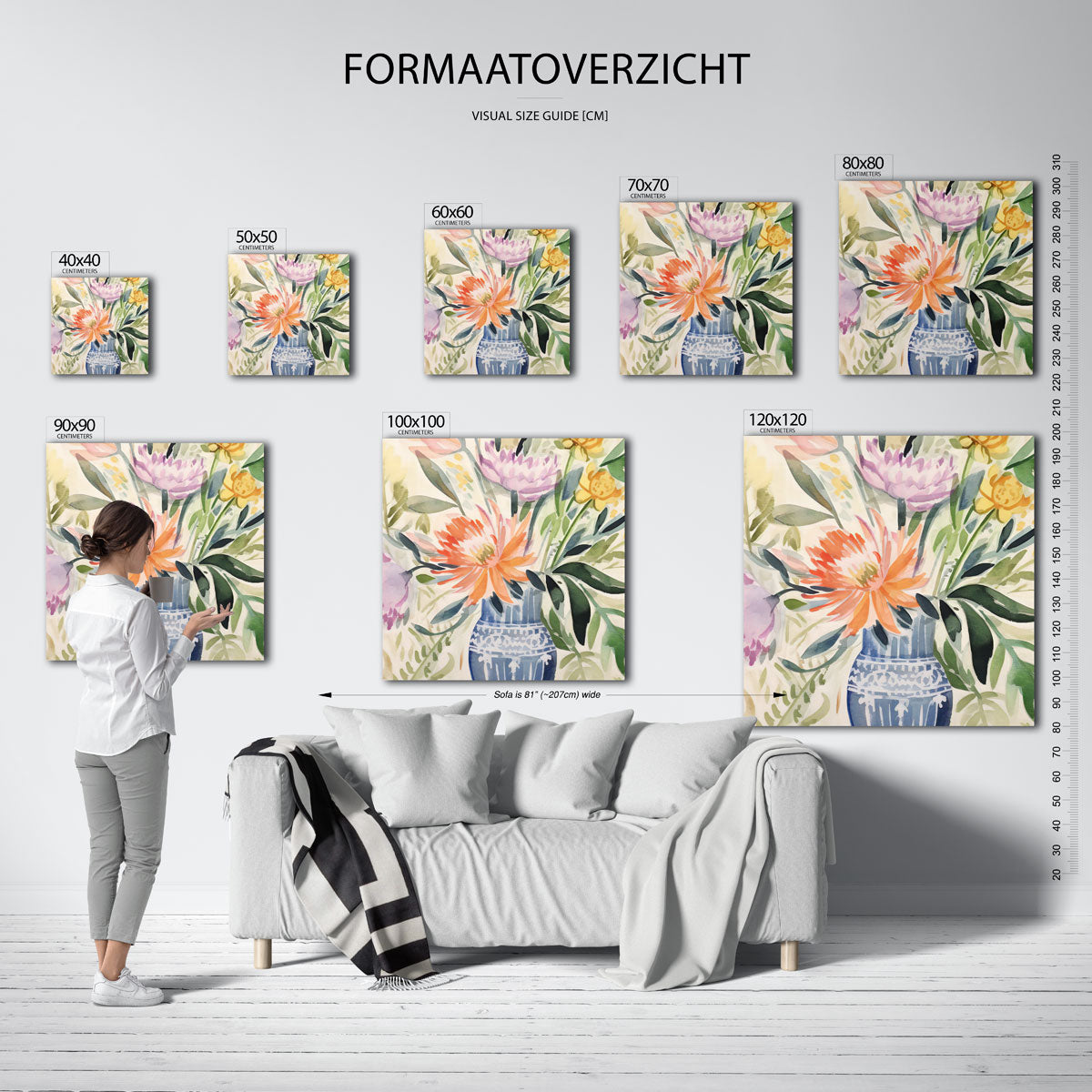 Bloemen in vaas Poster