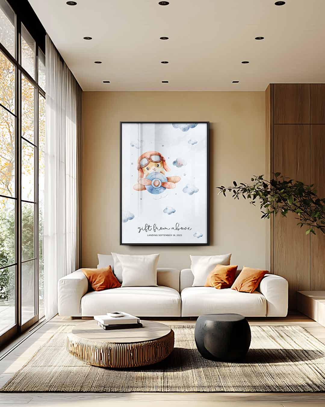 Luchtavonturen van een Dappere Beer Kunstwerk-canvas-dibond-plexiglas-wanddecoratie-WallArtistic