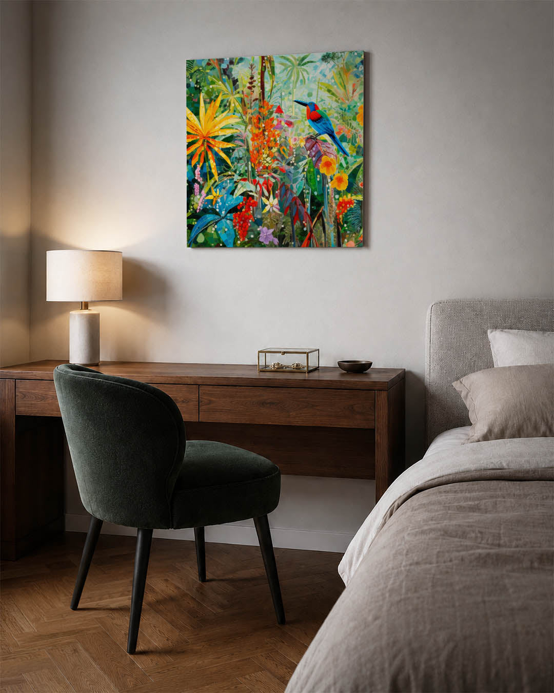 Vrolijke jungle scène Kunstwerk