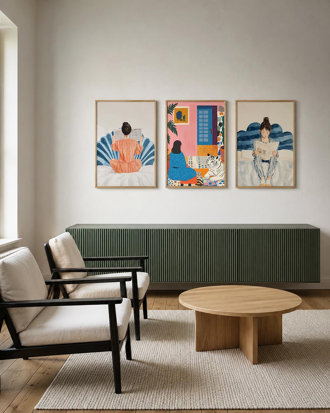 Kleurrijke lezing Posterset
