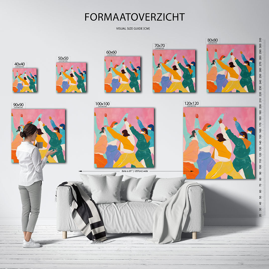 Dynamische figuren Kunstwerk