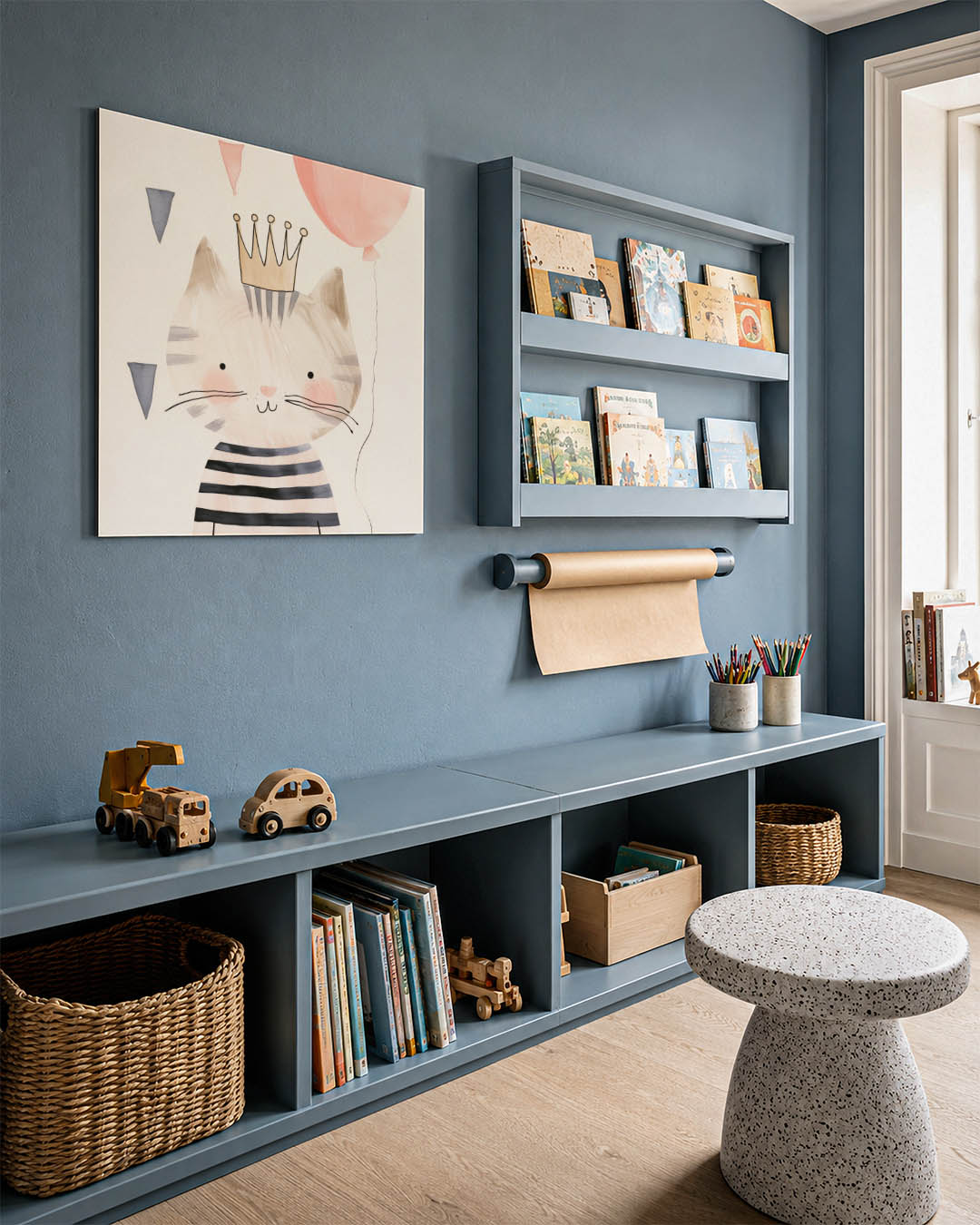 Speelse kat illustratie Kunstwerk