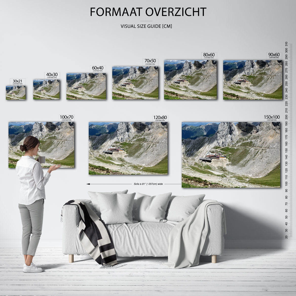 Berglandschap met rotsen Poster