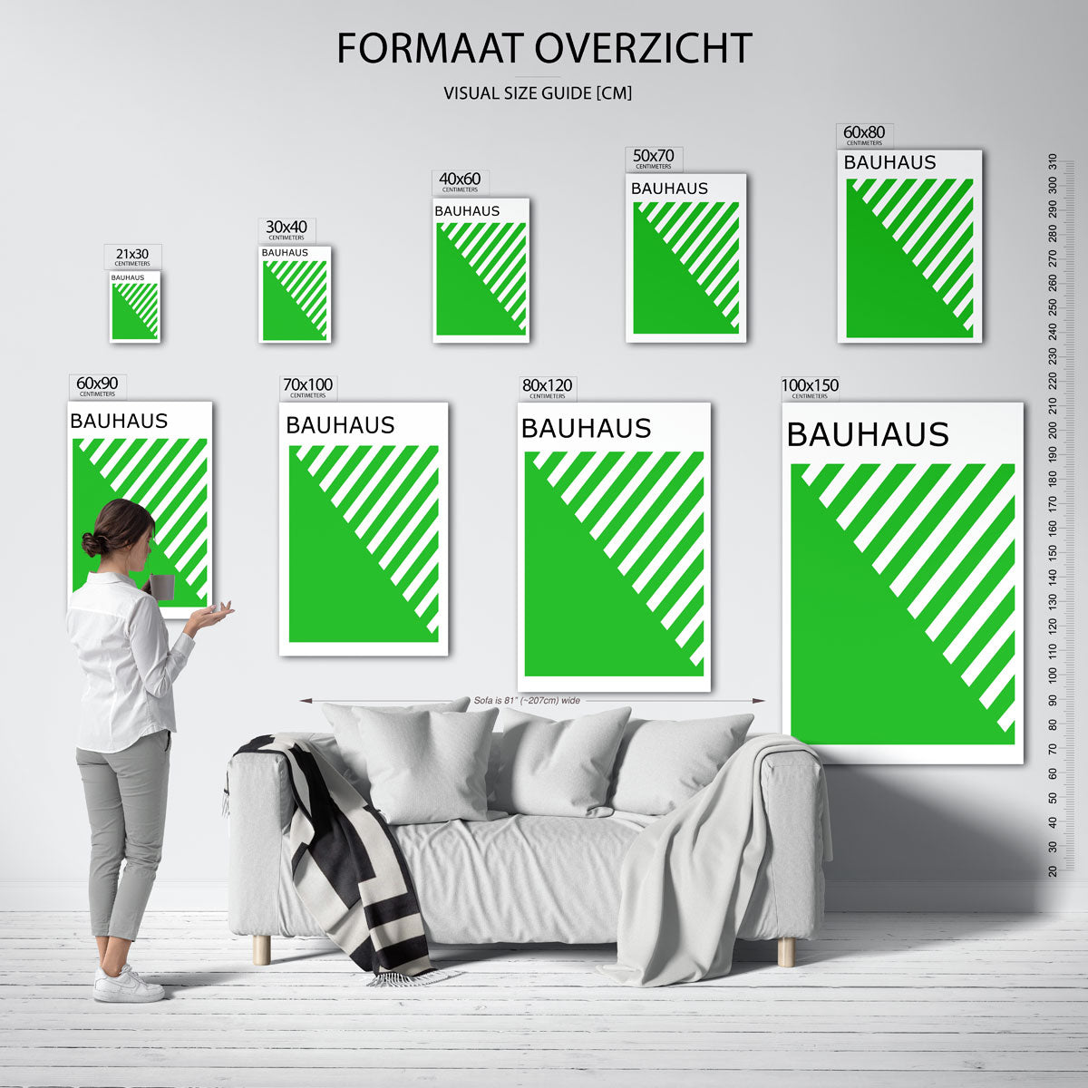 Diagonal lijnen Poster