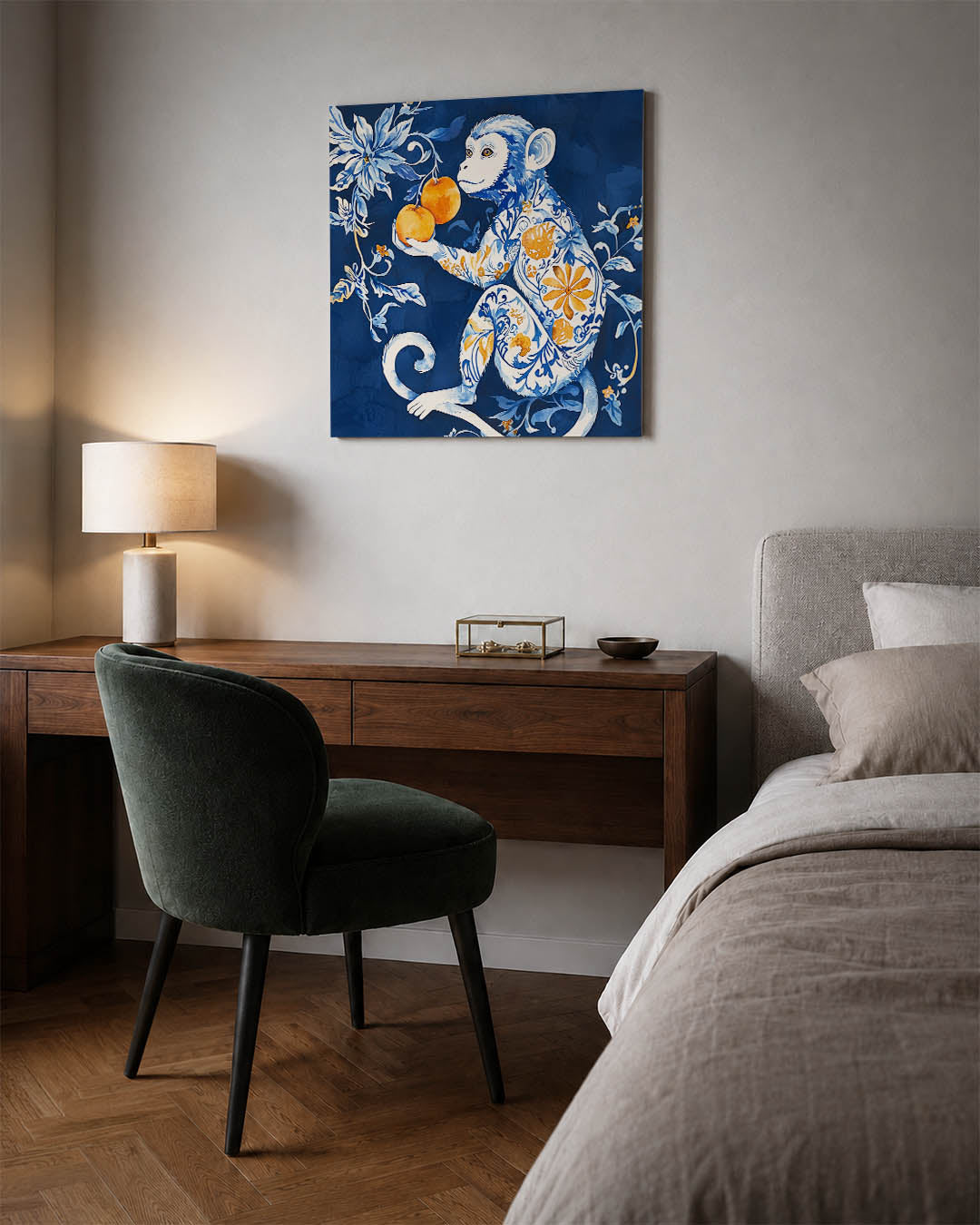 Fantasierijke aap Kunstwerk