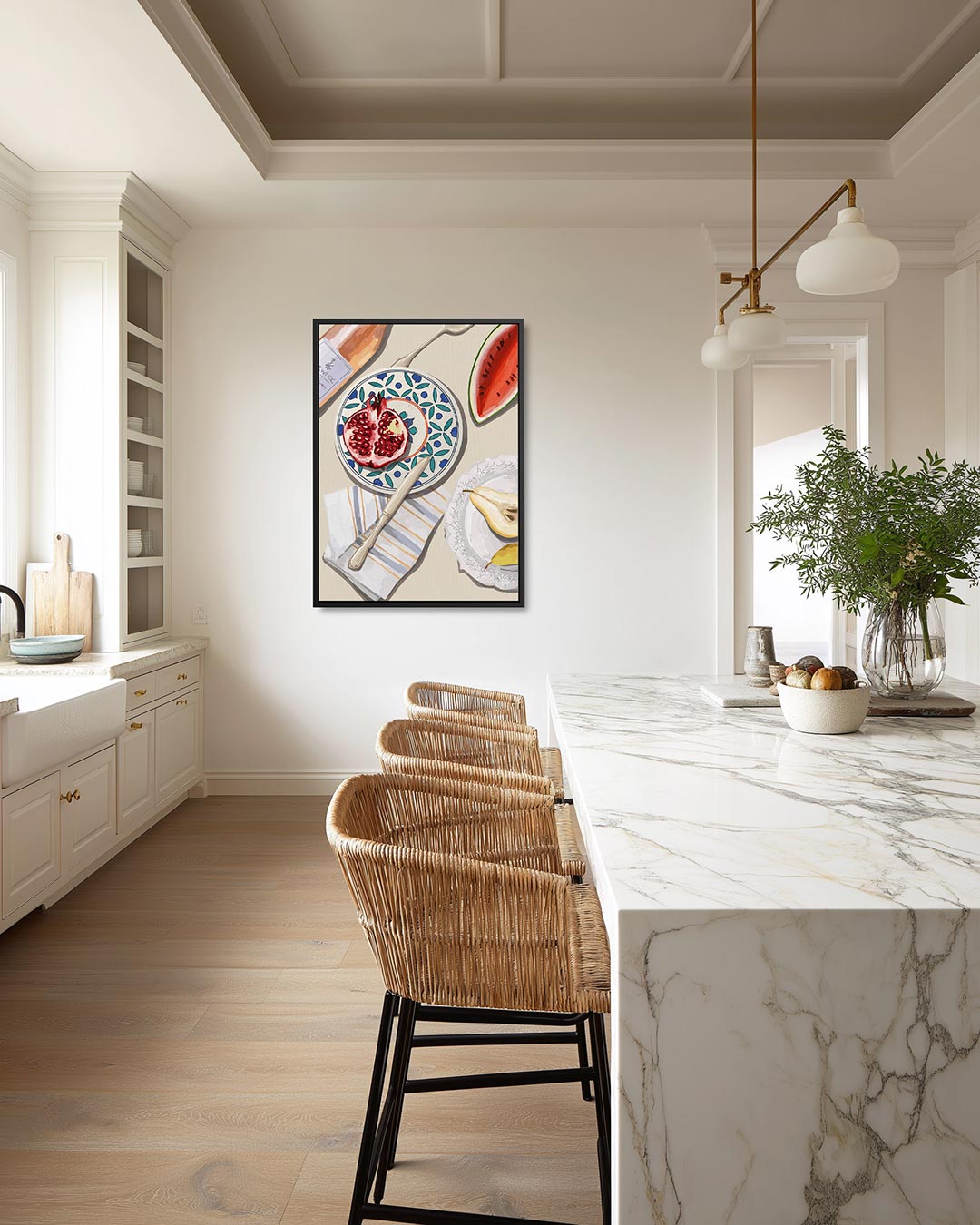 Fruit en servies Kunstwerk