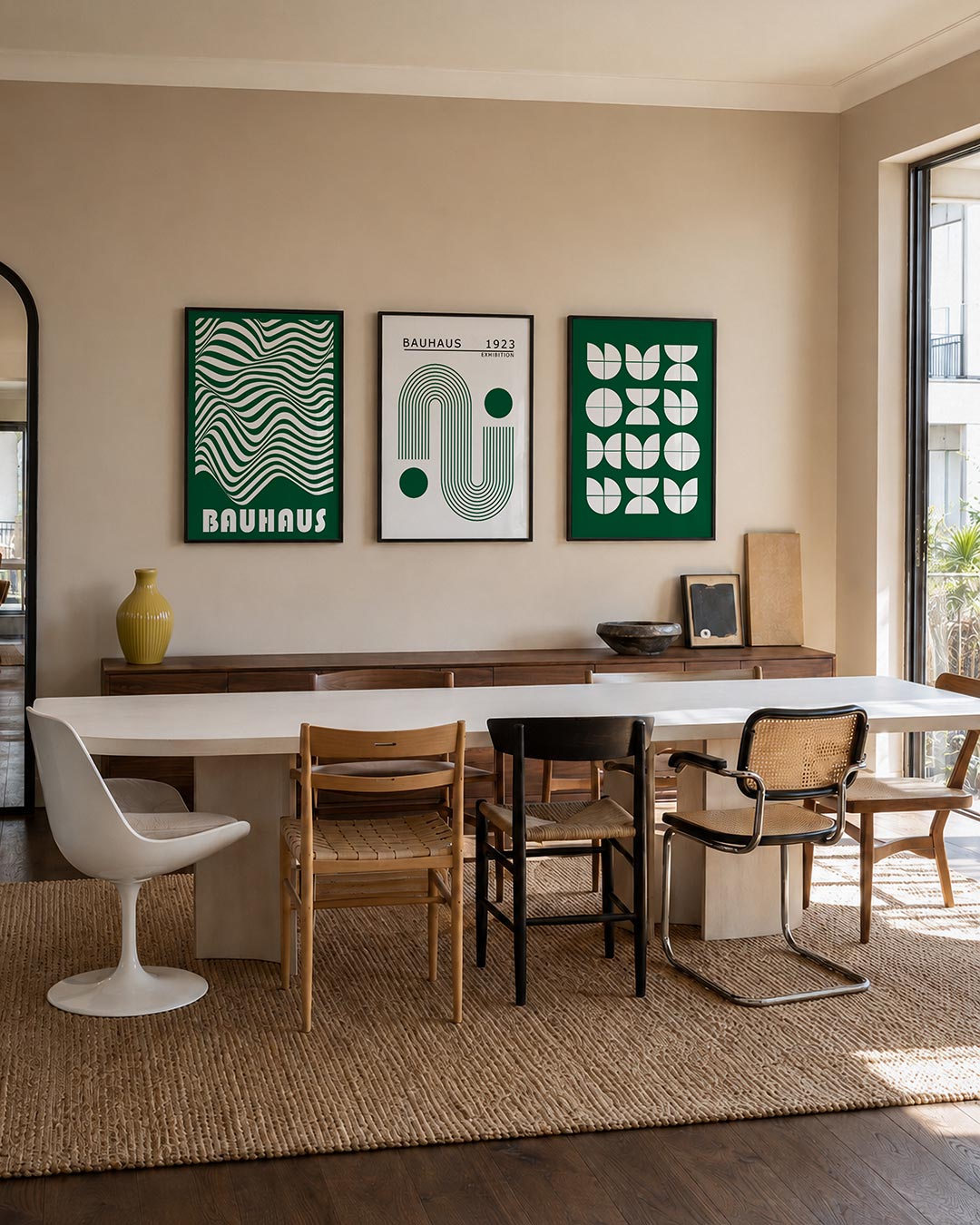 Golvend lijnenspel Posterset