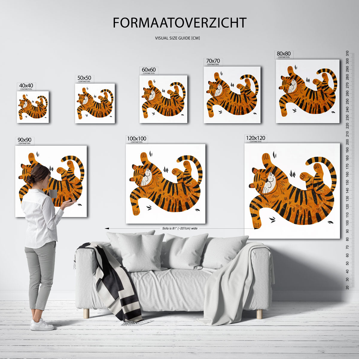 Speelse tijger Poster