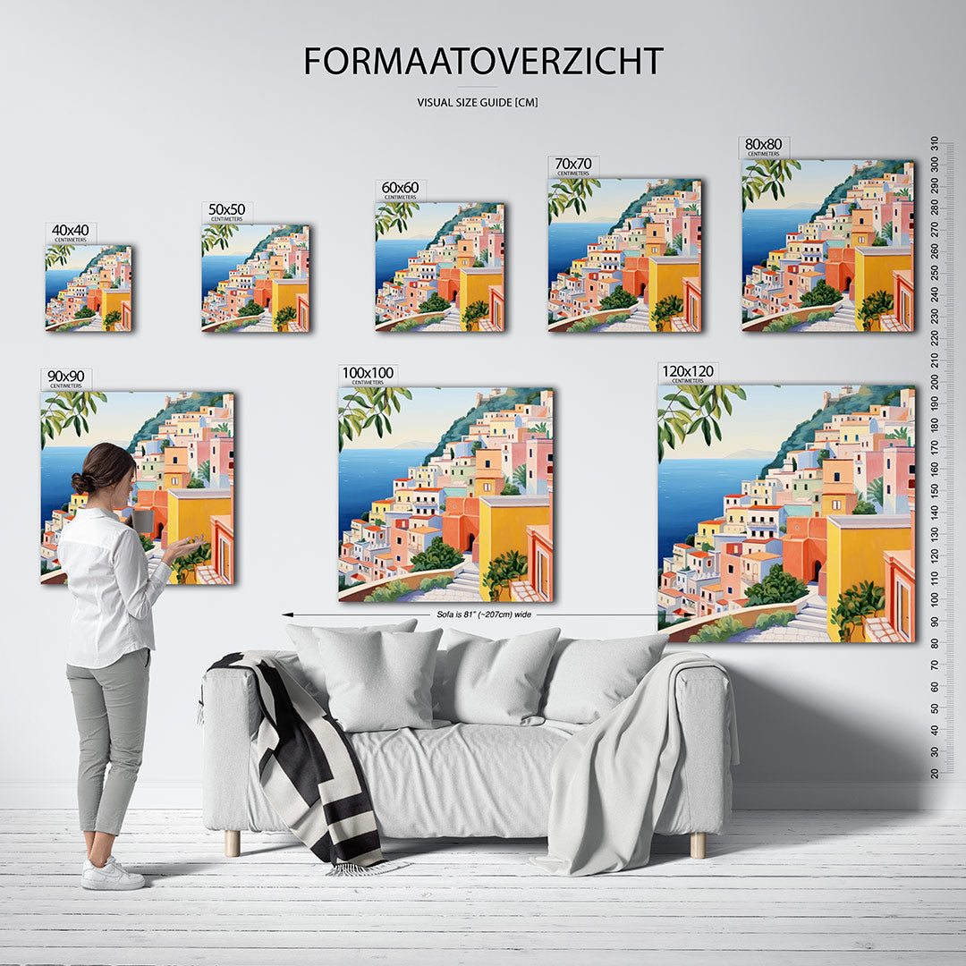 Vrolijke kusthuizen Kunstwerk