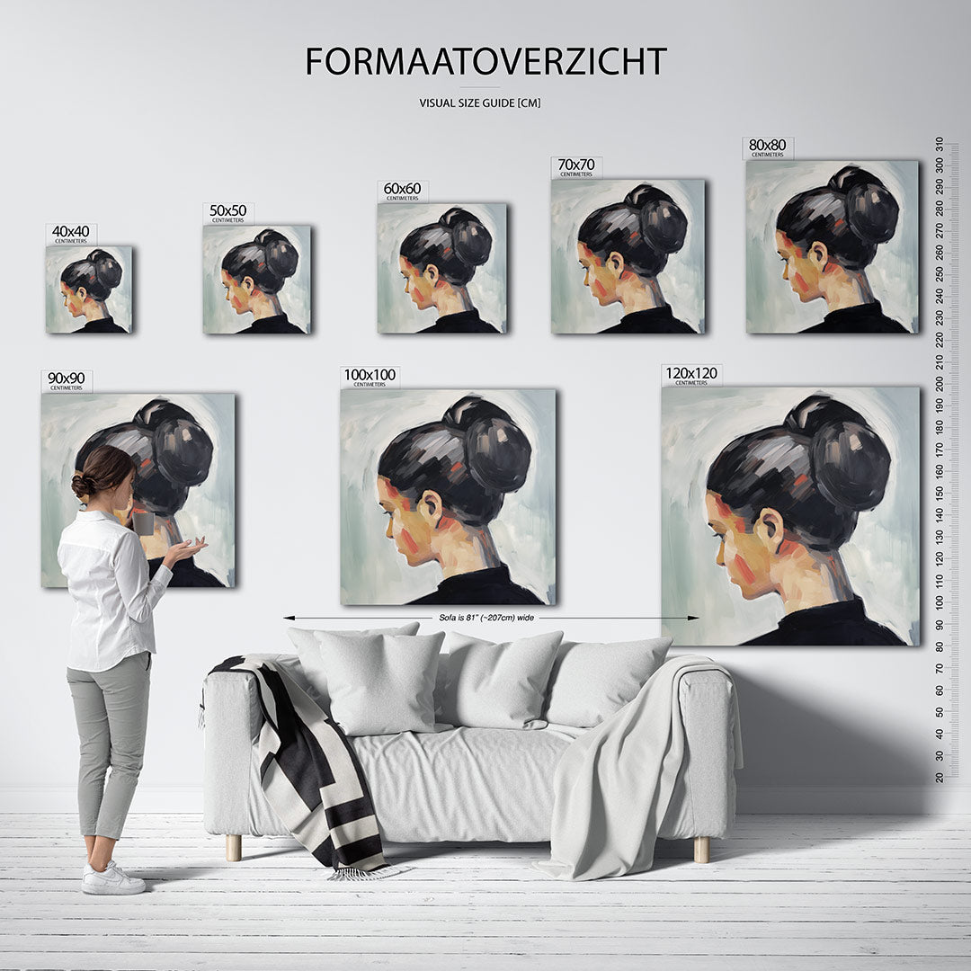 Portret met zachte tinten Kunstwerk