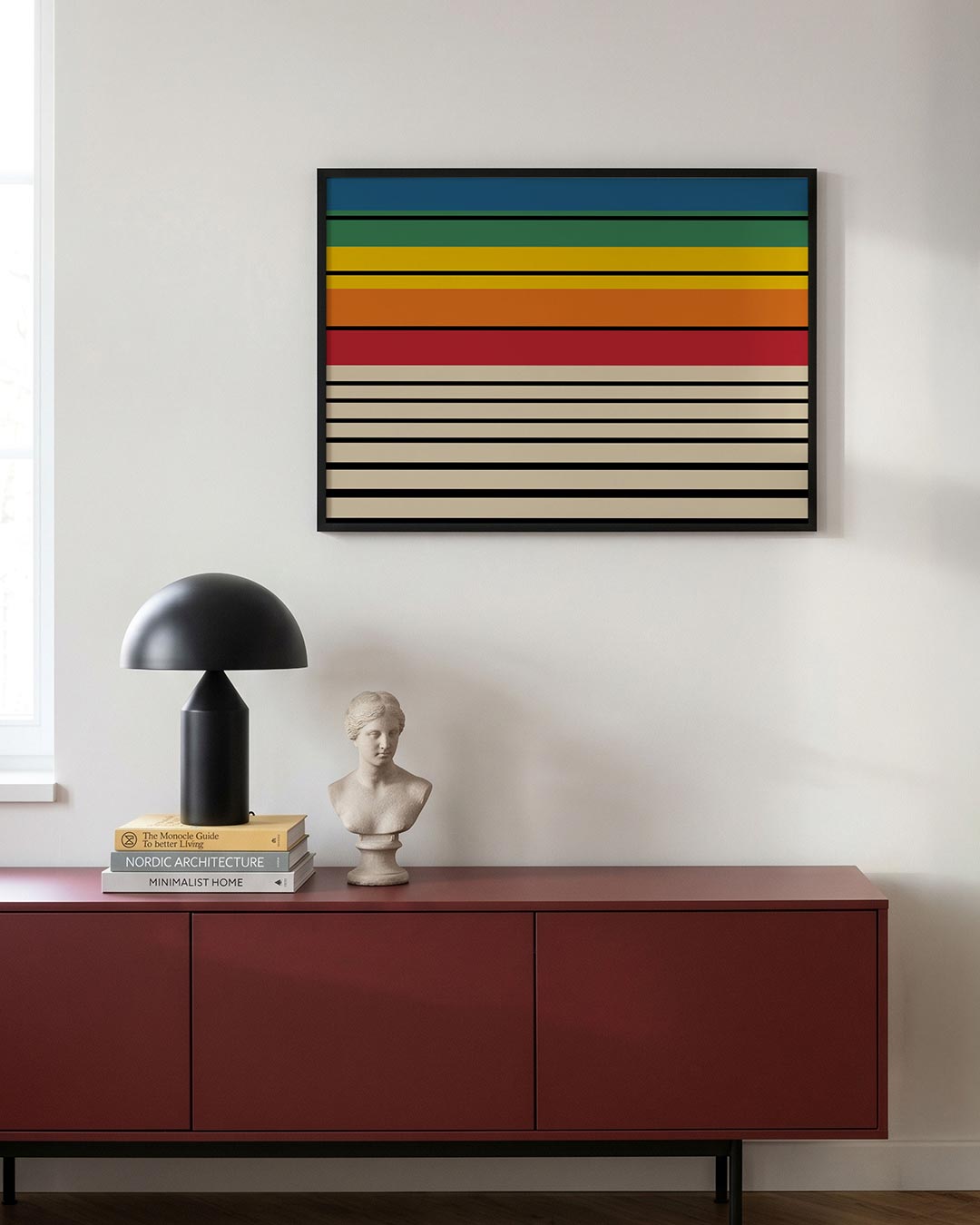 Strepen en kleurvlakken Poster