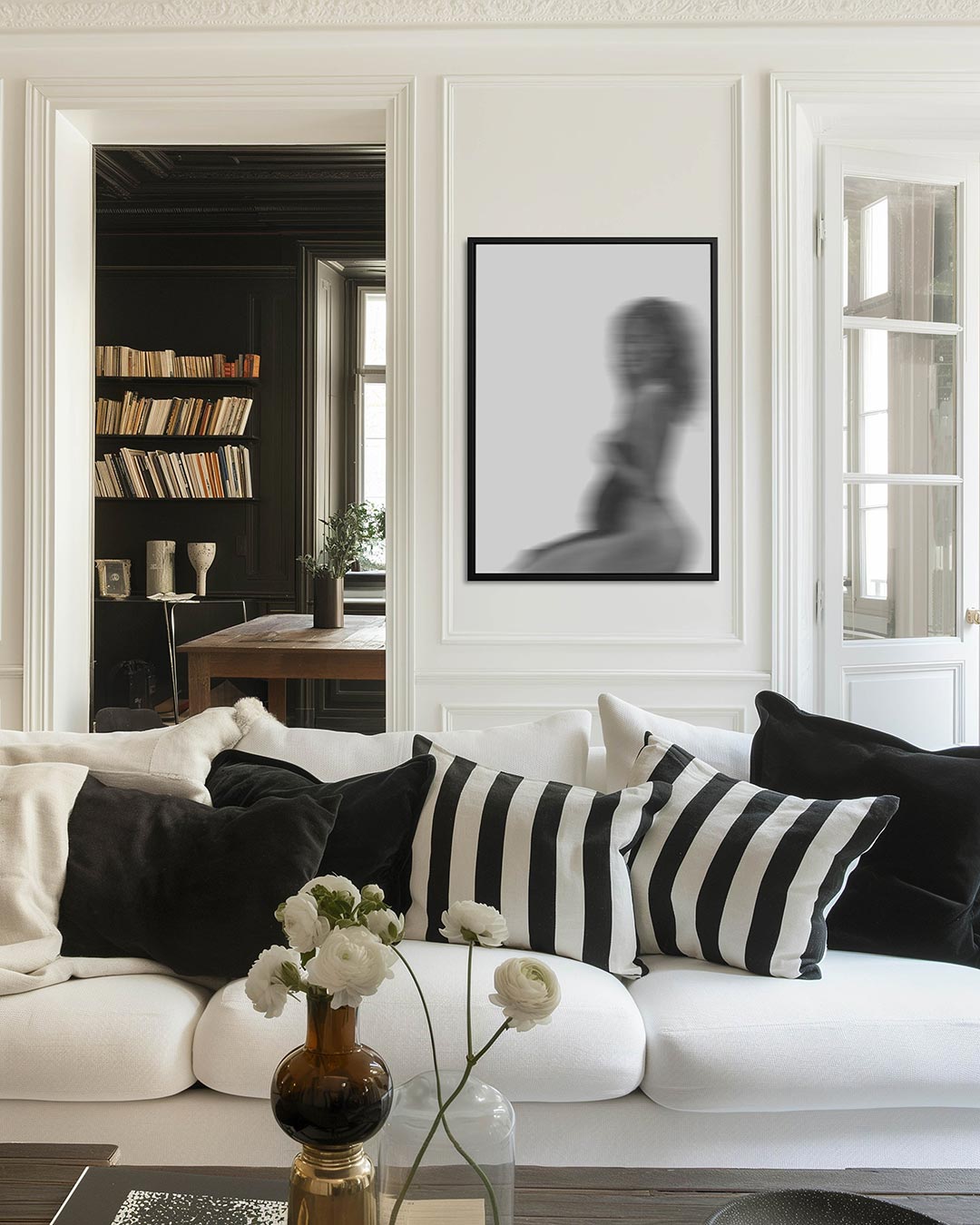Vervagende silhouet Kunstwerk