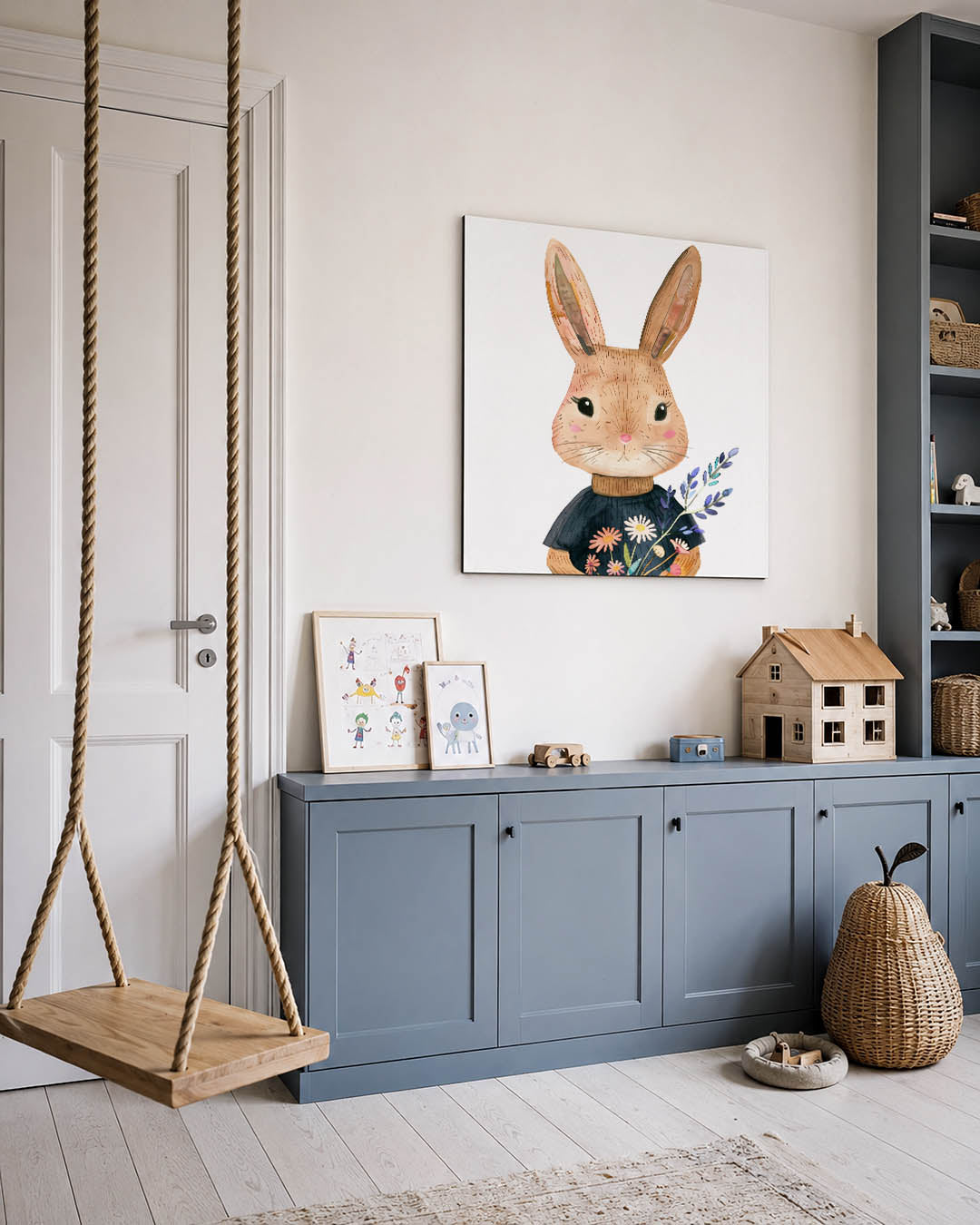 Vrolijke konijn illustratie Kunstwerk