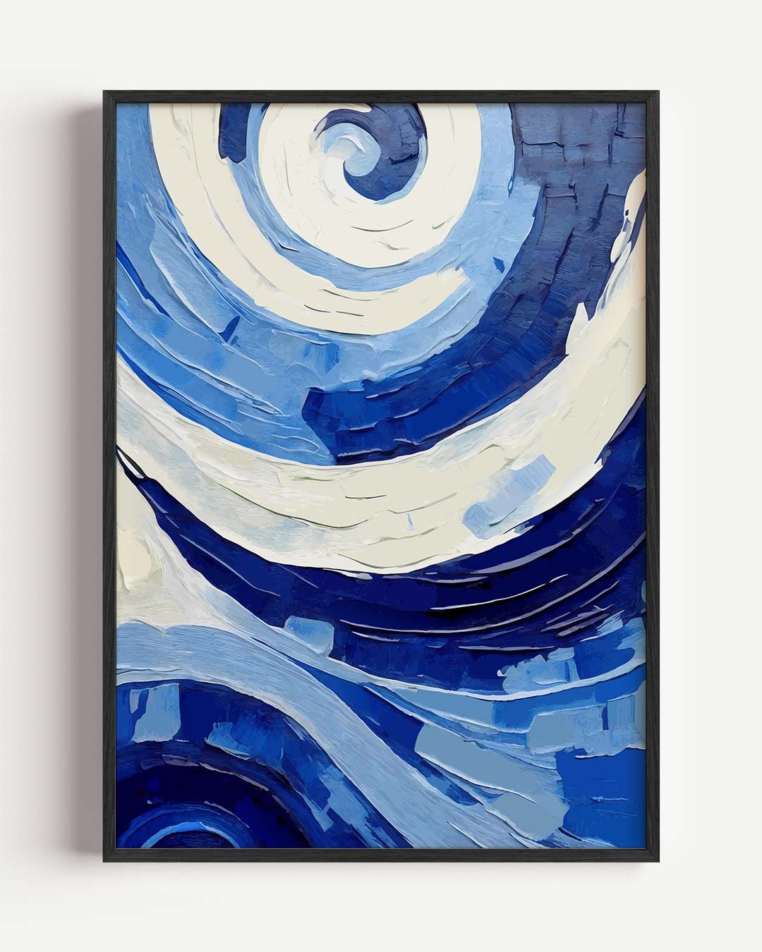 Dromerige Blauwe Wervelingen Poster-WallArtistic