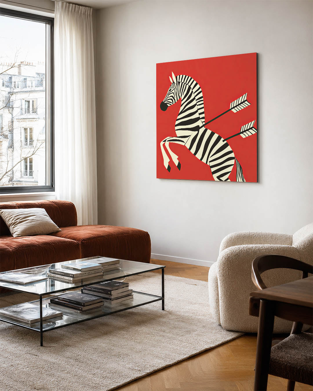 Gestreepte zebra illustratie Kunstwerk