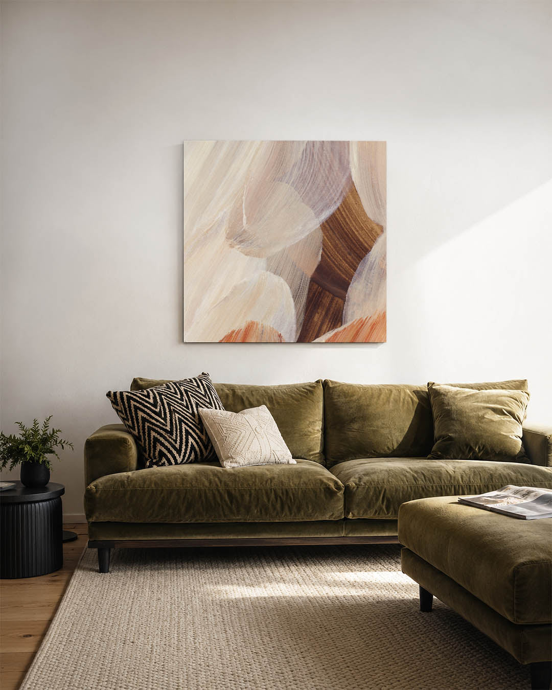 Organische borstelslag Kunstwerk