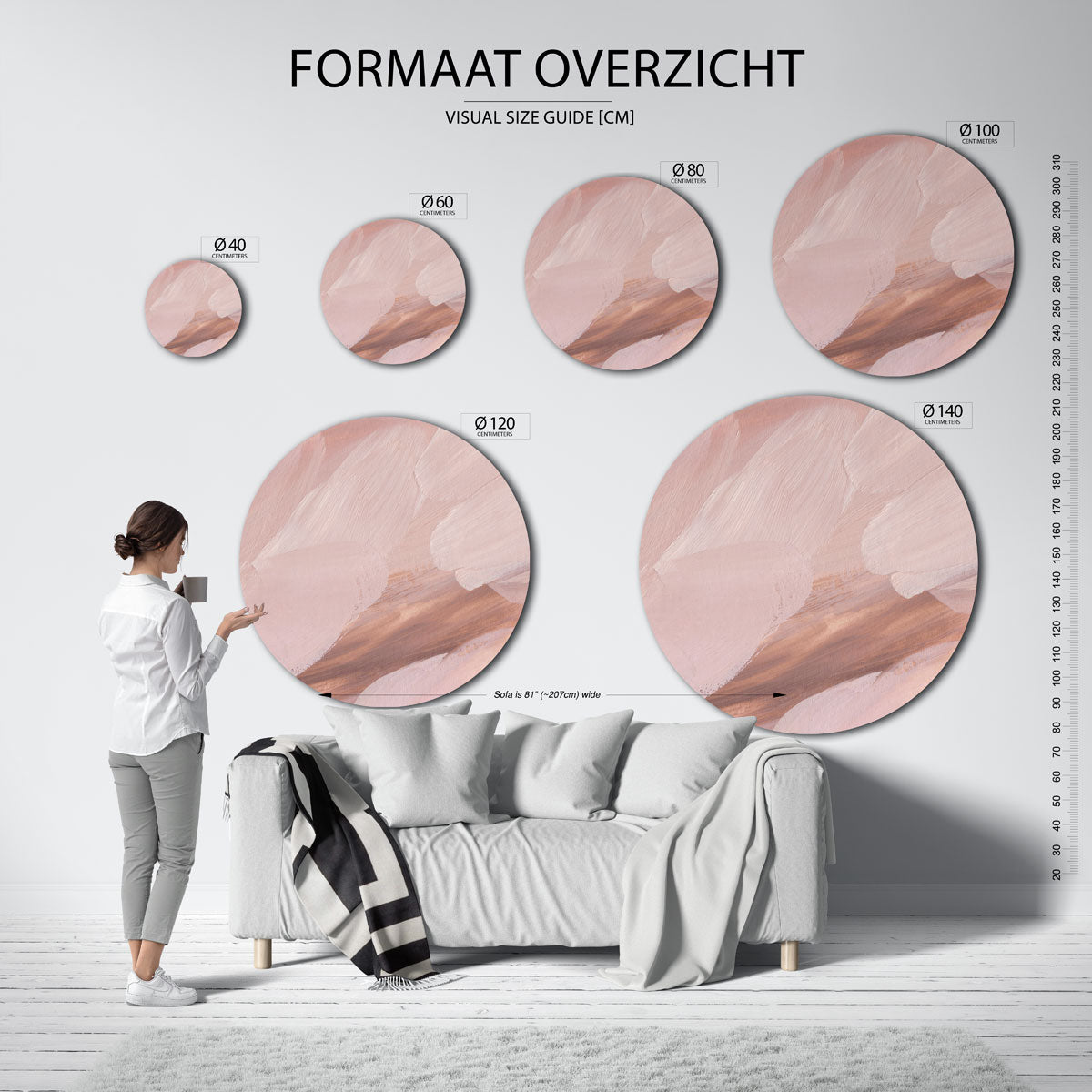 Zachte penseelstreken Muurcirkel