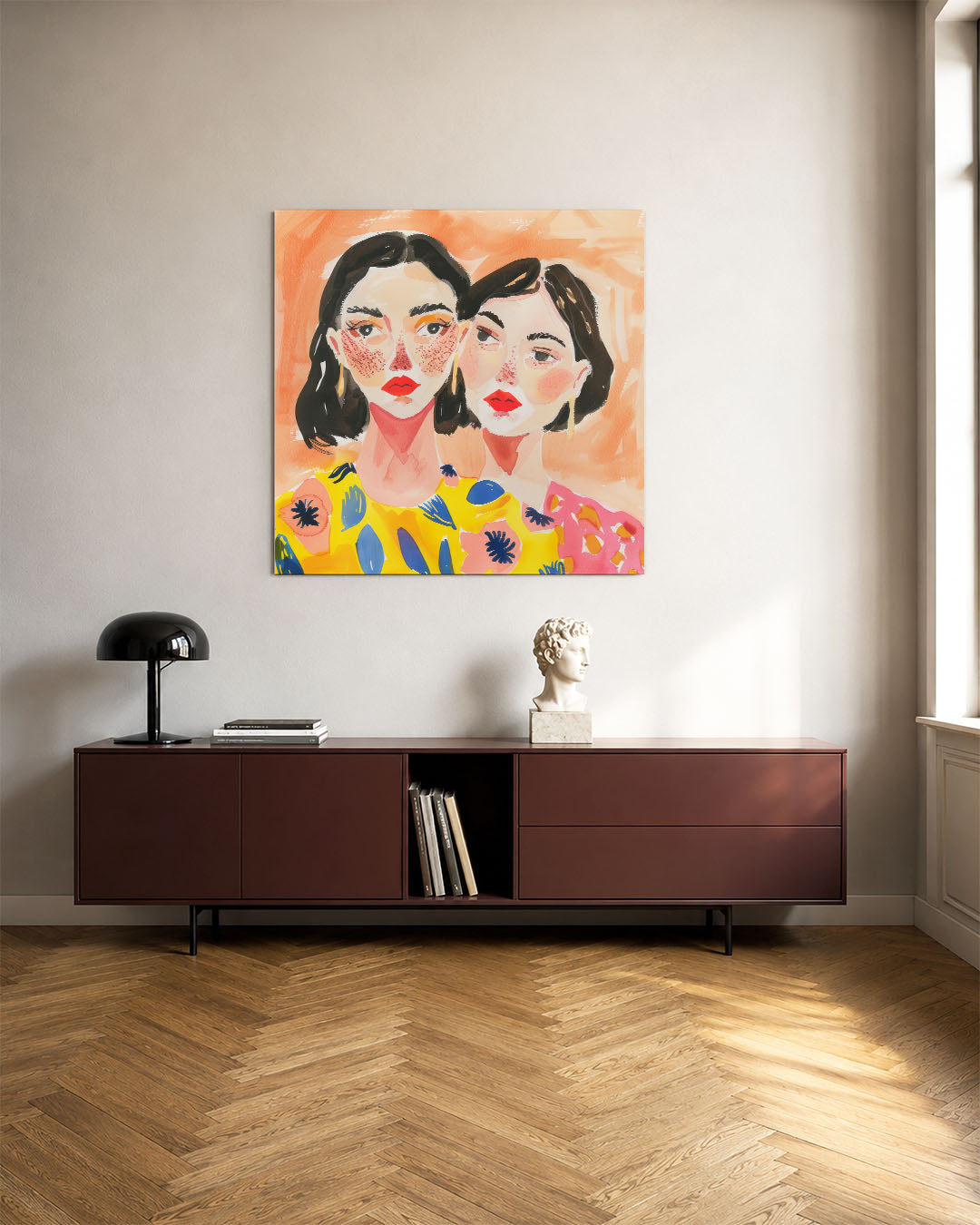 Vrolijke portretten Kunstwerk