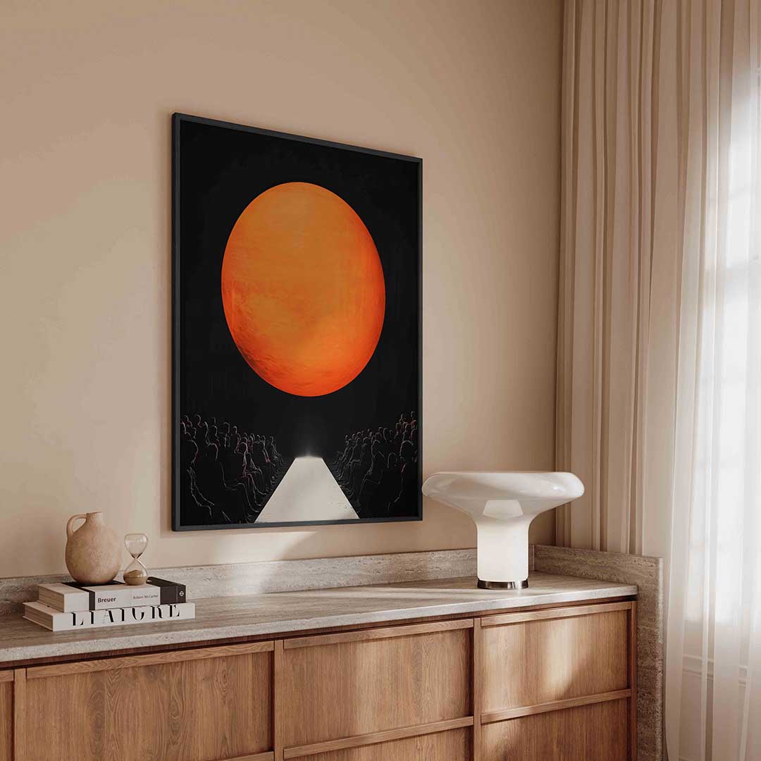 Grote oranje bol Poster