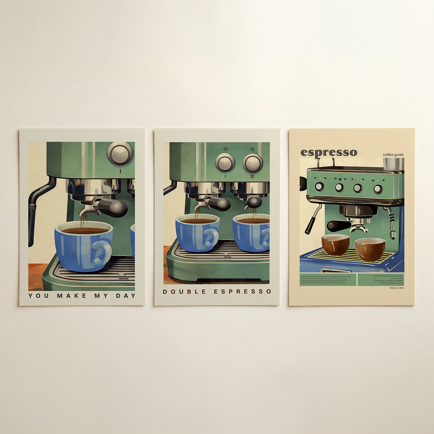 Koffie en kleur Posterset