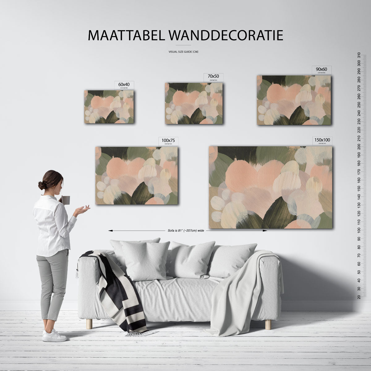 Organische vormen compositie Kunstwerk