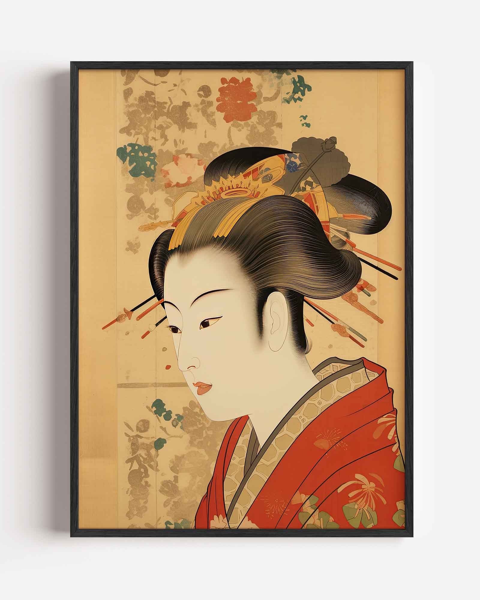 Japanse vrouw in kimono Poster