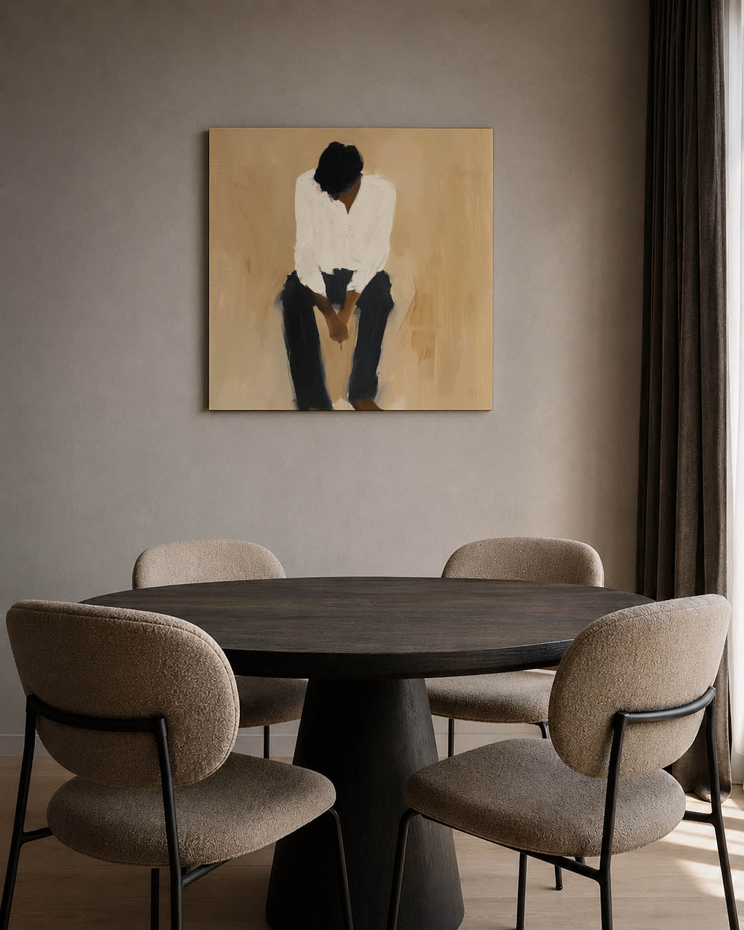 Zittende figuur Kunstwerk