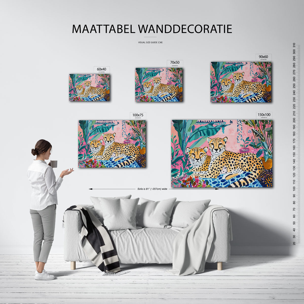 Kleurrijke dierenwereld Kunstwerk