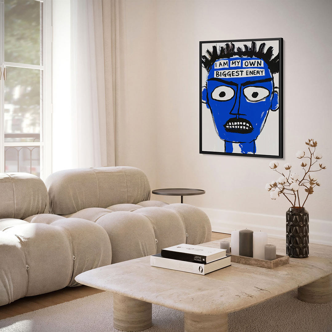 Expressieve gezichtsuitdrukking Kunstwerk