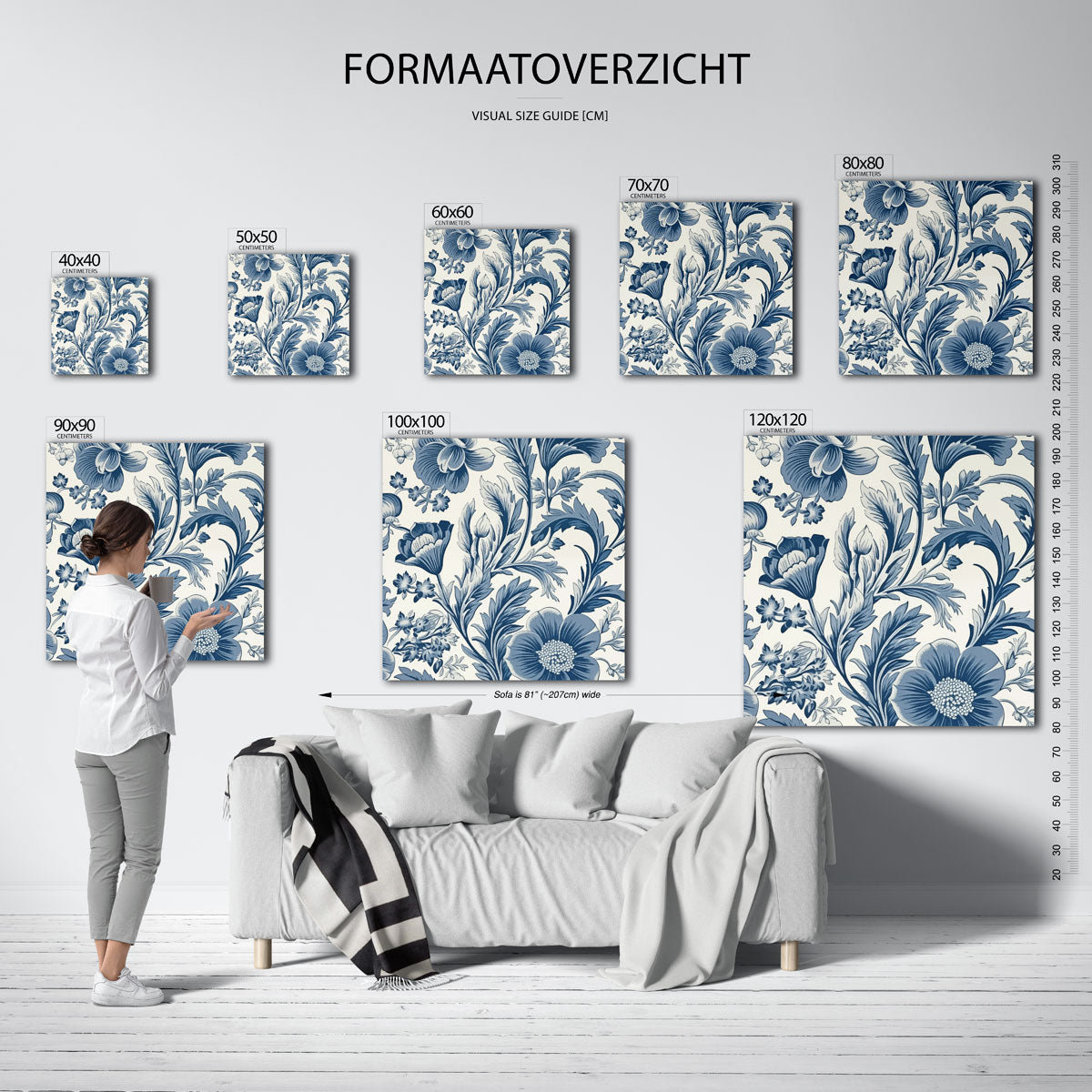 Blauwe bloemen Poster