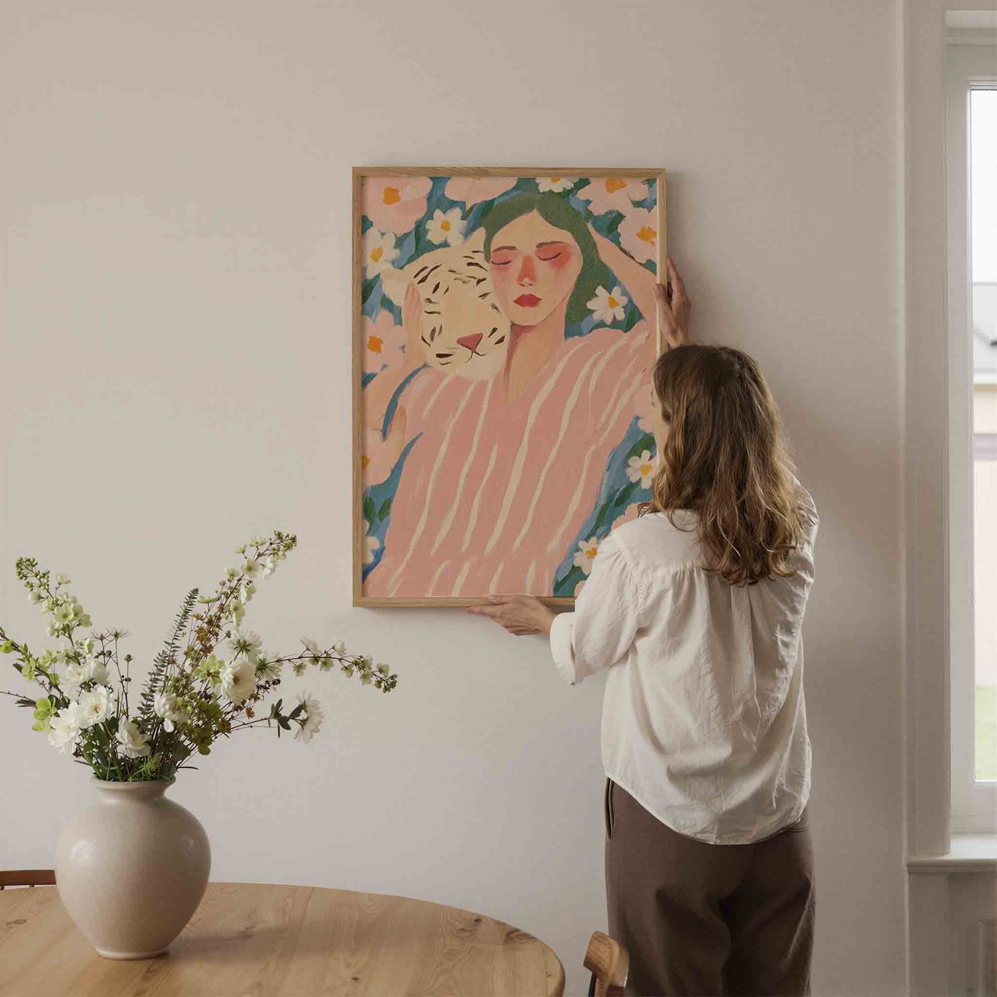 Vrouw met tijger Poster