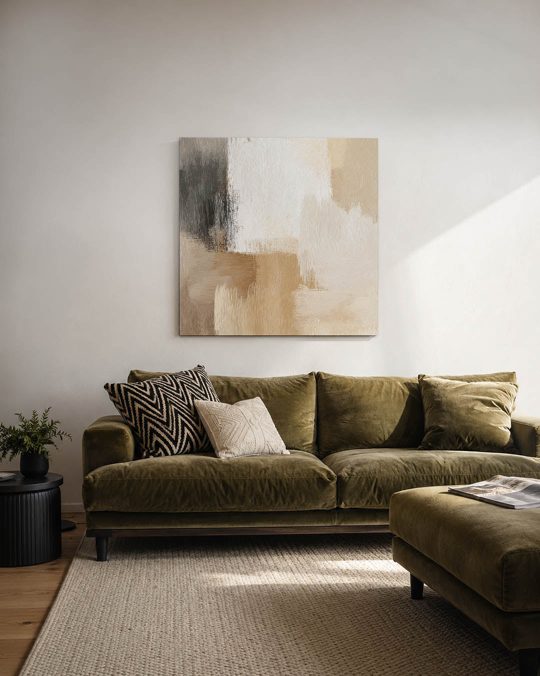 Zachte kleuren compositie Kunstwerk