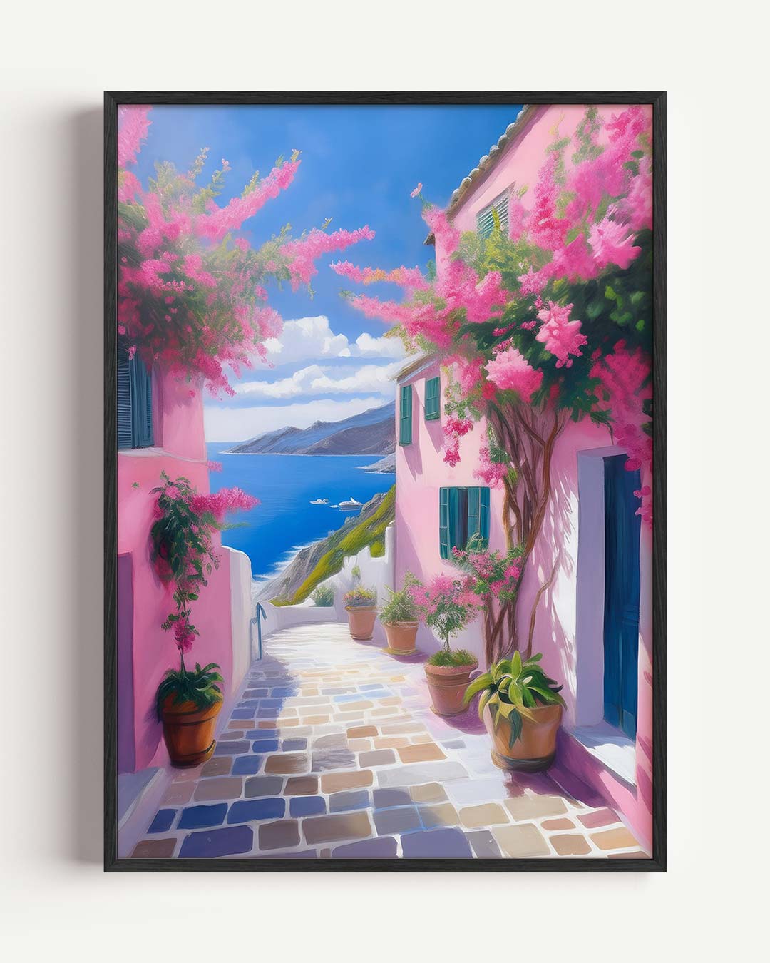 Droomachtige Mediterraanse Haven Poster-WallArtistic