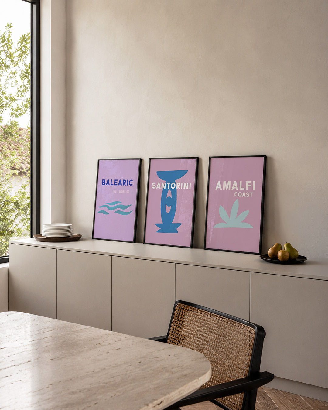 Zwevende golven Posterset