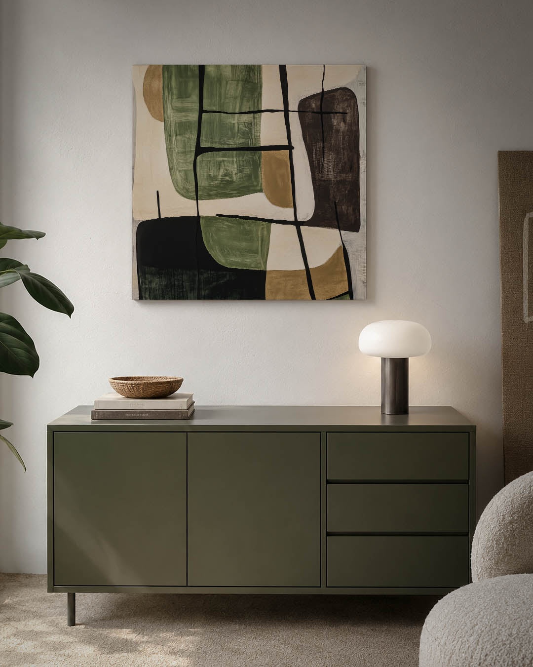 Organische vormen compositie Kunstwerk