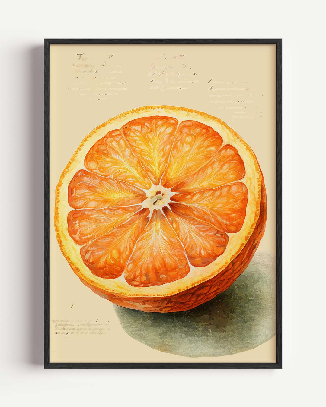 Sappige Sinaasappel Vintage Poster-WallArtistic