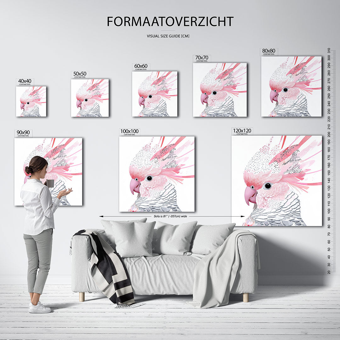 Vogelsilhouet met patronen Kunstwerk