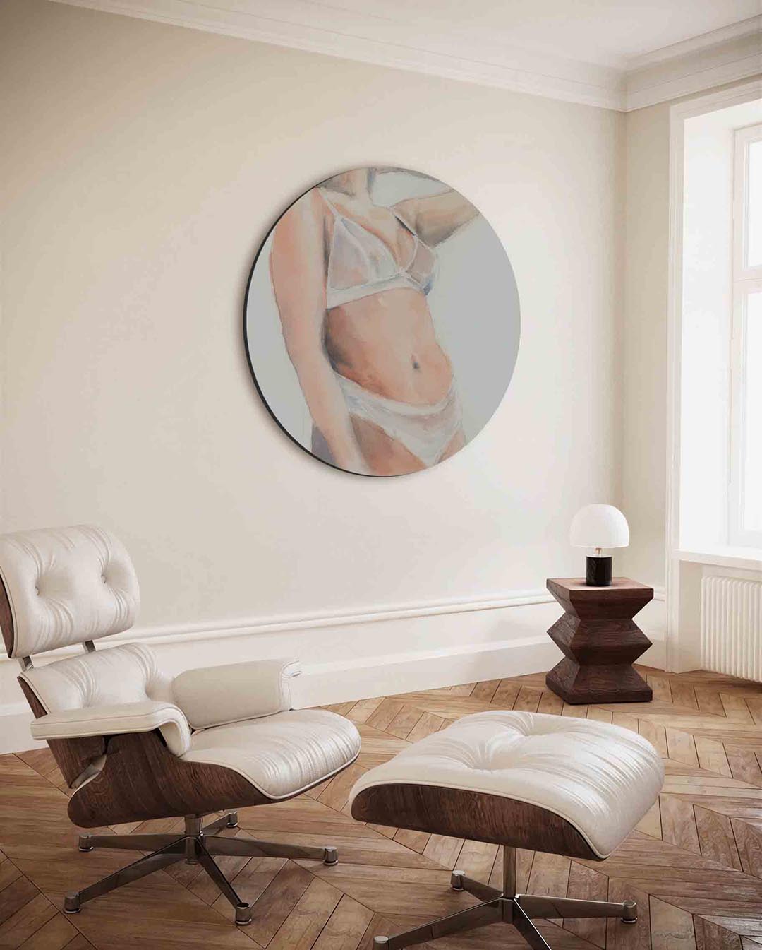 Vrouw in lingerie Muurcirkel