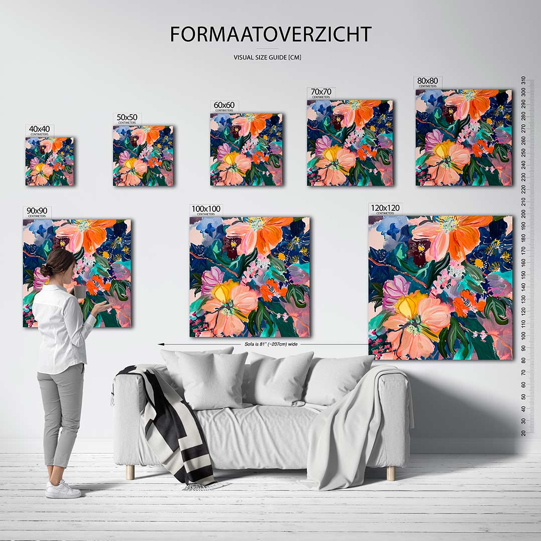 Kleurrijke bloemenpracht Kunstwerk