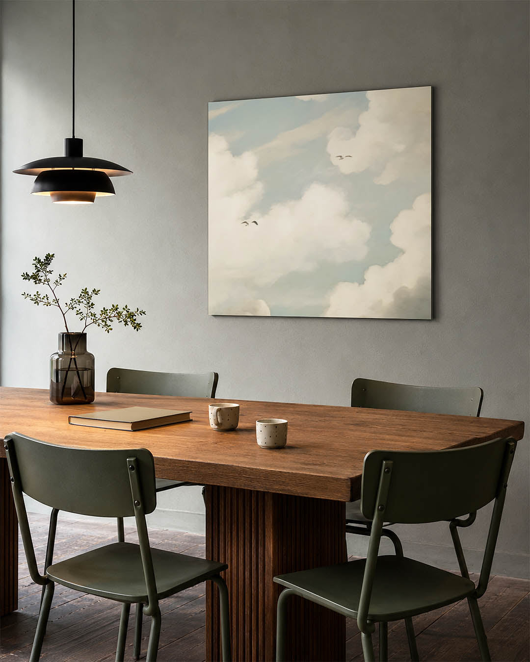 Lucht met wolken Kunstwerk