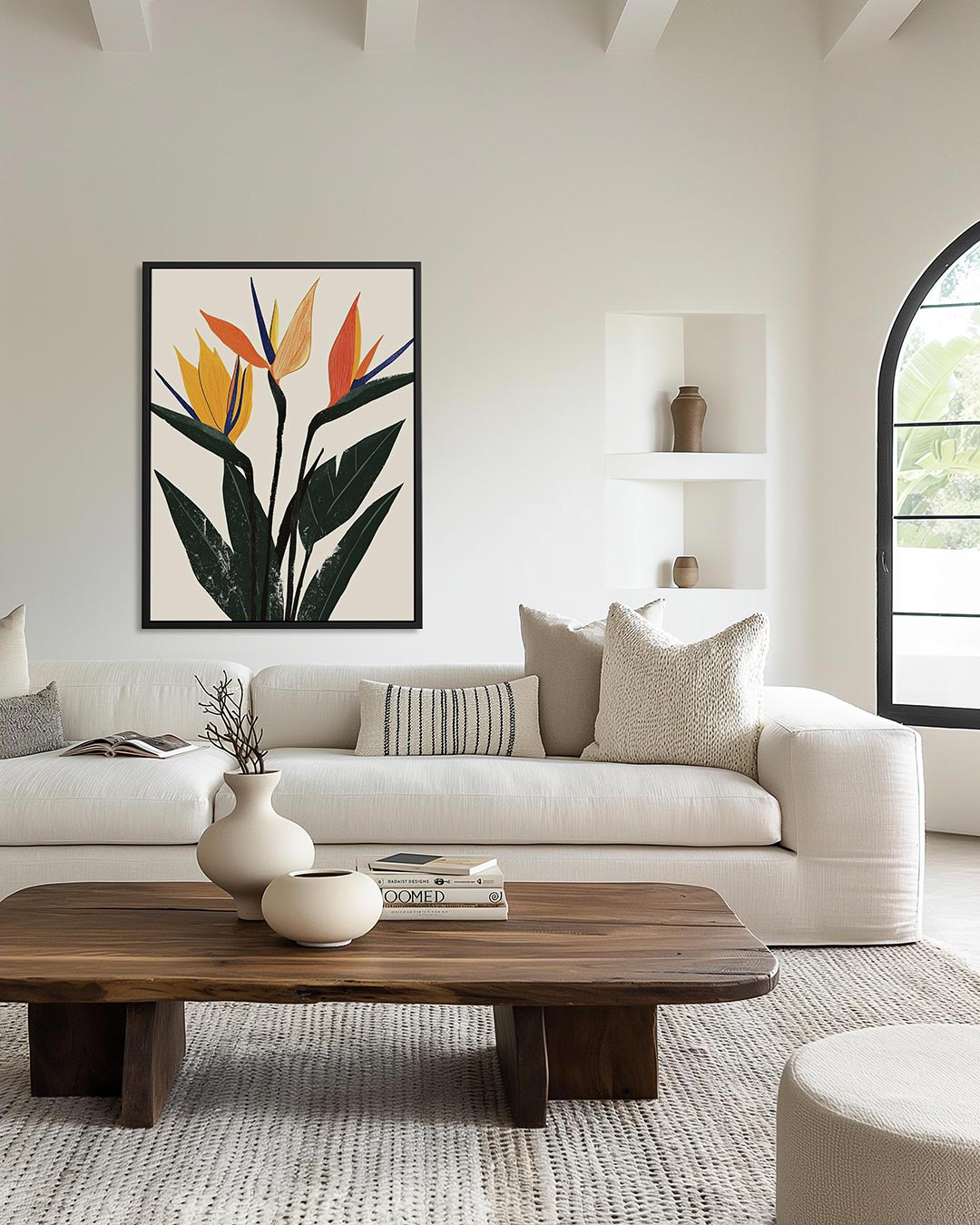 Vrolijke bloemillustratie Kunstwerk
