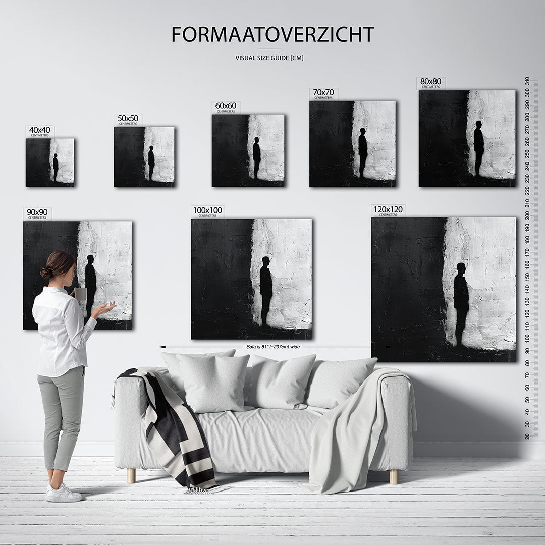 Silhouet contrast Kunstwerk