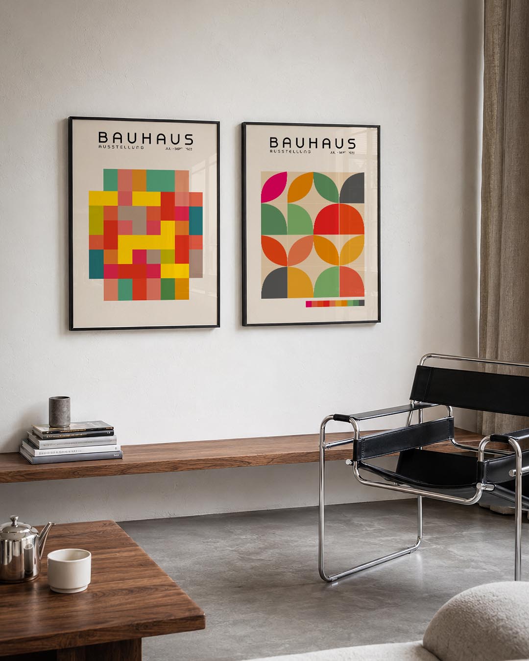 Kleurrijke vlakken Posterset