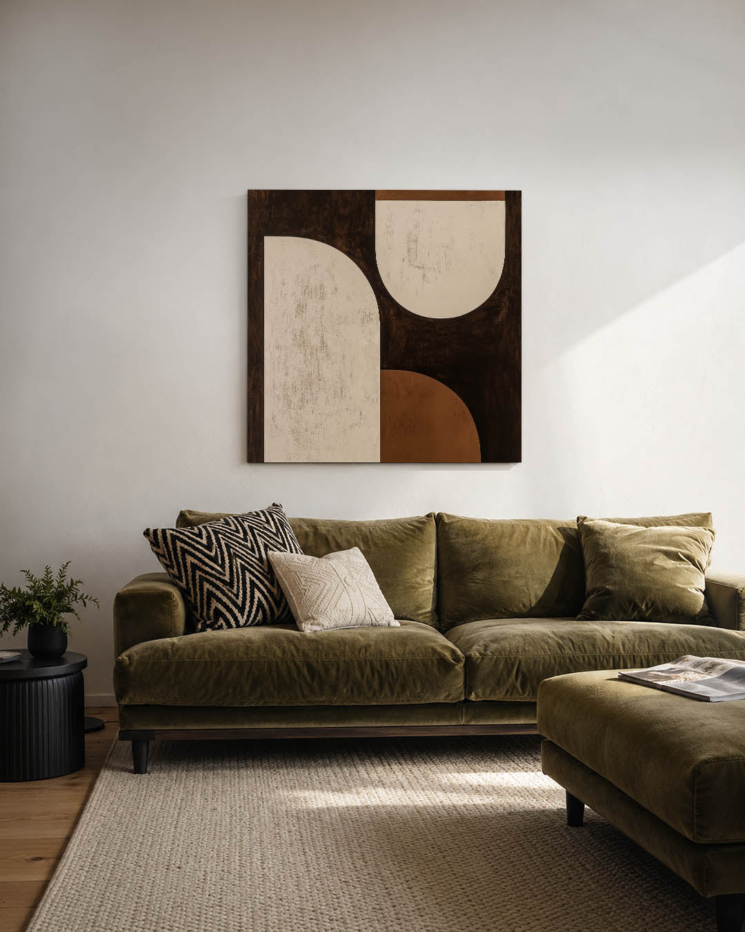 Geometrische vormen compositie Kunstwerk
