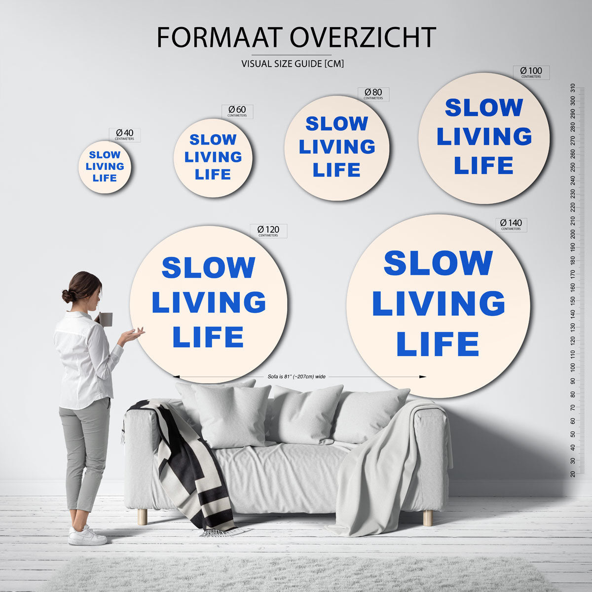 Slow living life Muurcirkel