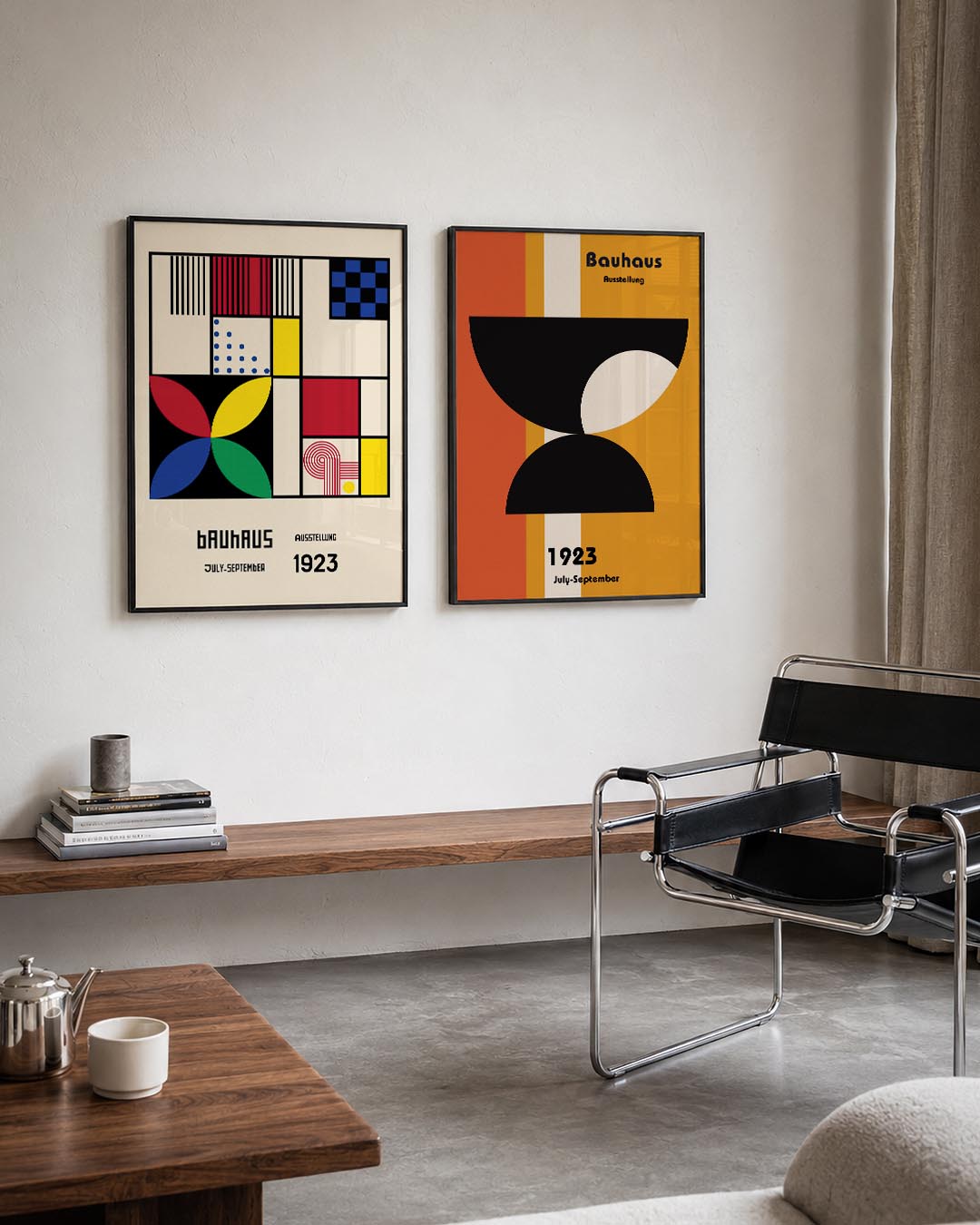 Kleurrijke vlakverdeling Posterset