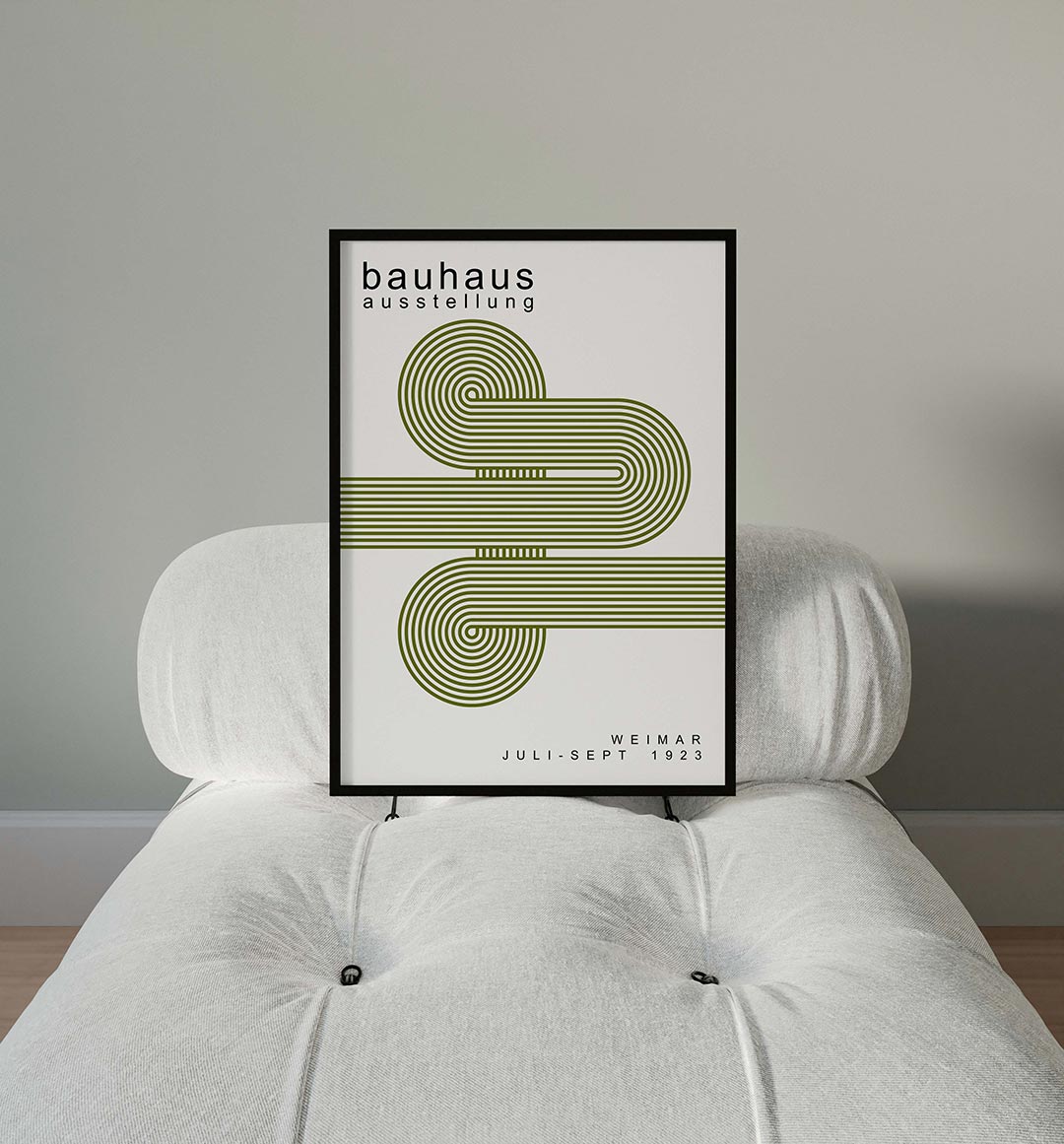 Lijnenspel en cirkel Poster