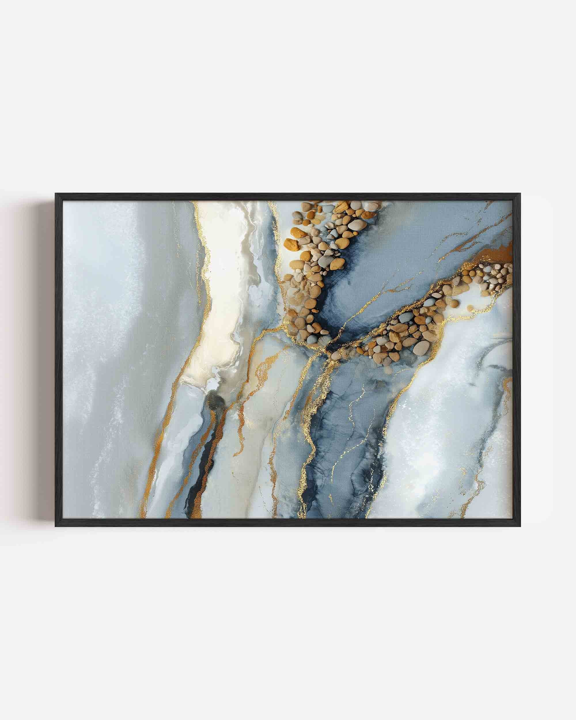 Abstracte stenen en lijnen Poster