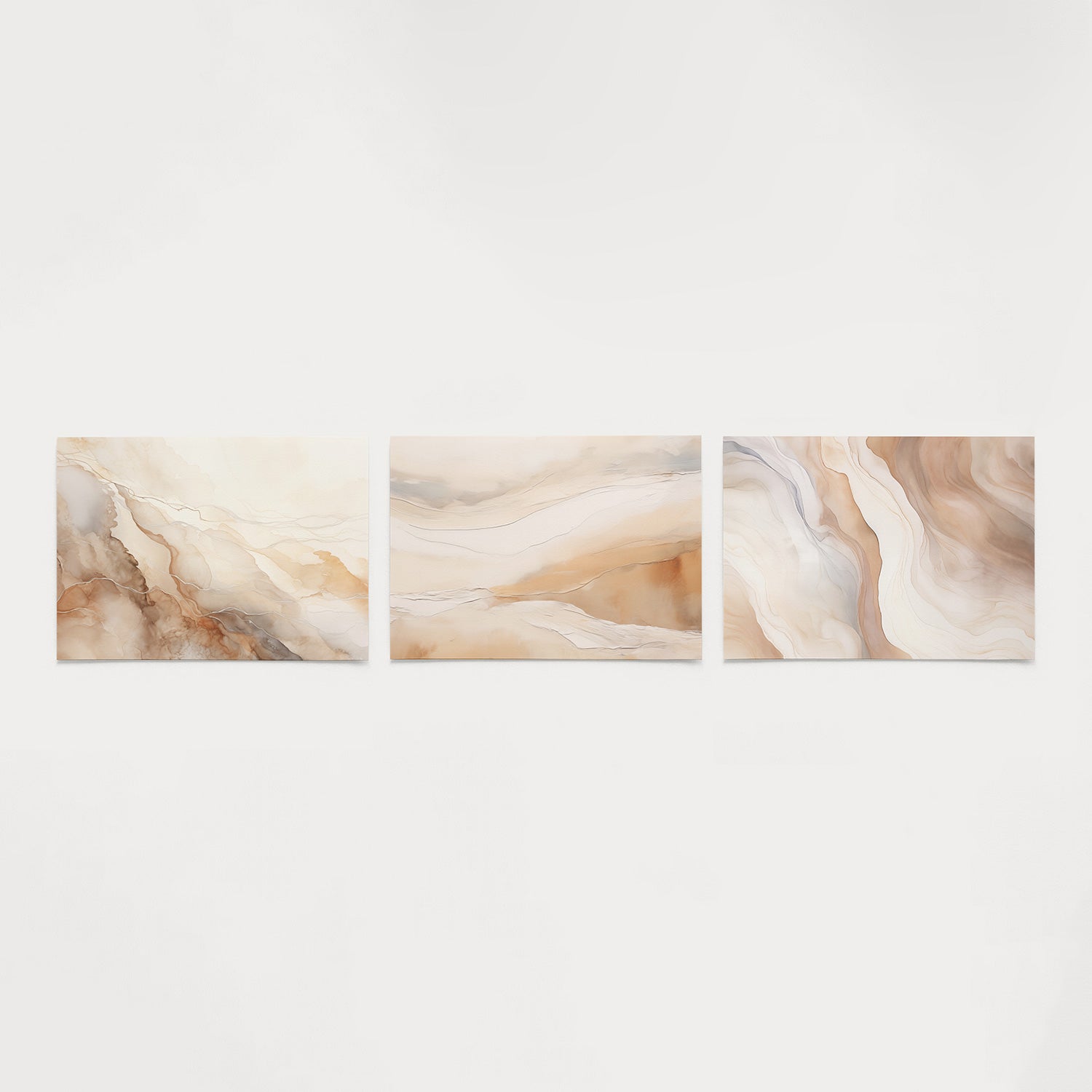 Zachte aardetinten Posterset
